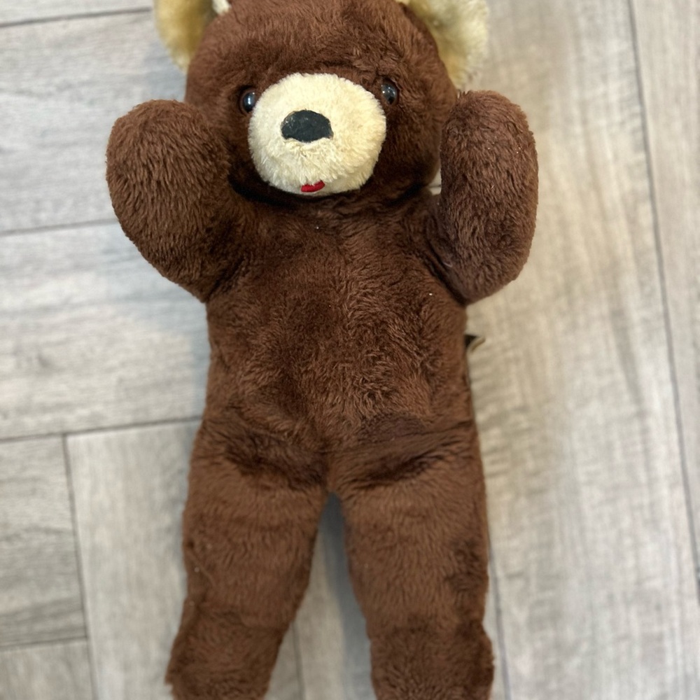 Vintage Collectible 70’s Gund Brown Plush Teddy Bear Toy Knickerbocker Style